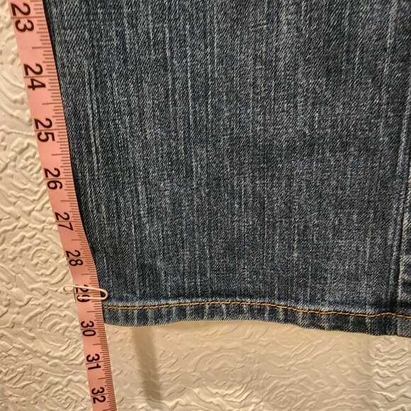 Anne Taylor Loft Women's original boot fit medium wash whiskered denim jean sz 6 - Picture 7 of 11